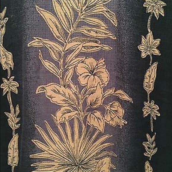 Tommy Bahama Black Floral Hawaiian Silk Shirt - Picture 4 of 6